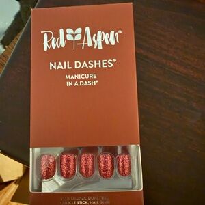 Red Aspen Nail Dashes, sparkly, NIB